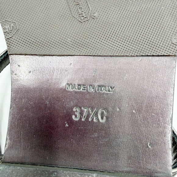 Chanel Thong Sandals Chain CC Logo Dark Silver Leather Quilted Flat 37.5 / 7.5 - Picture 10 of 11